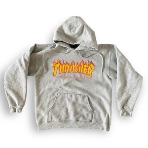 Grey women's Thrasher hoodie